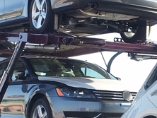 Vehicle hood wrapped with TransportWrap protection
